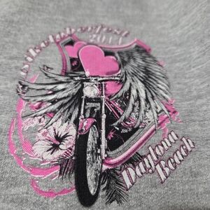 Gray and Pink Octoberfest Daytona Beach Graphic Jacket Womens Size M